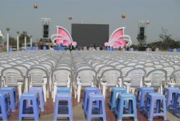 ​OUSPA(欧浦）DS212双十二寸全频线阵+DUSB218双十八寸音箱助力陕西合阳县红荷节户外演出